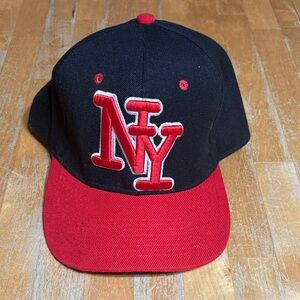 Black and Red NY SnapBack Hat